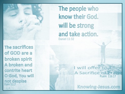 Psalm 116:17 I Will Offer A Sacrifice Of Praise (aqua)